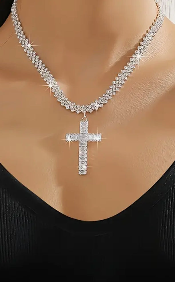 Rhinestone Cross Pendant