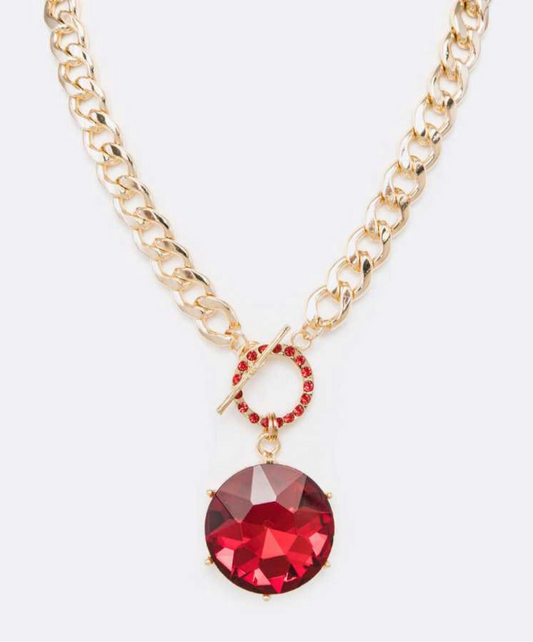 Mirror Mirror Necklace (Red)