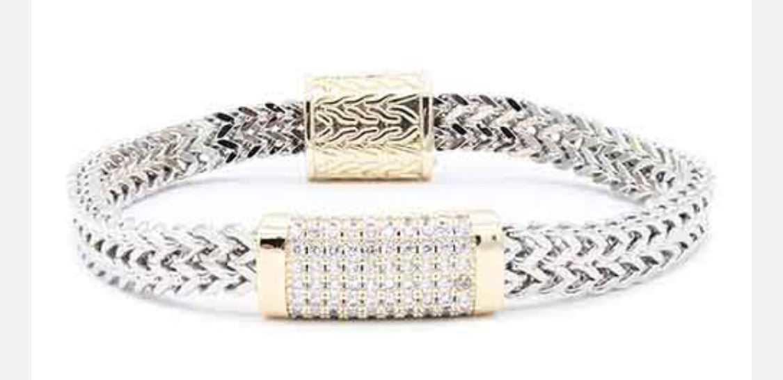 CZ braided bracelet