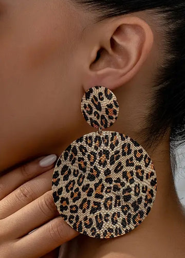 Leopard post Earrings