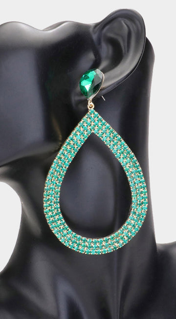 Teardrop Rhinestone Earrings