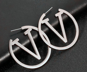 Silver (V) Hoops