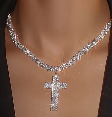 Rhinestone Cross Necklace