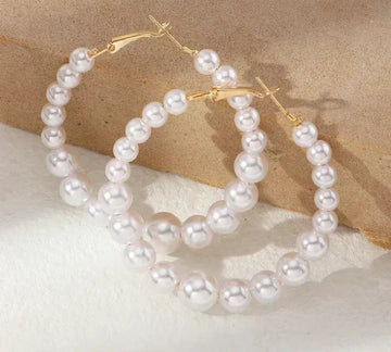 Pearl Hoops ( Med )