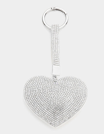 Silver Rhinestone Keychain