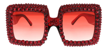 Shades Red Blinged out