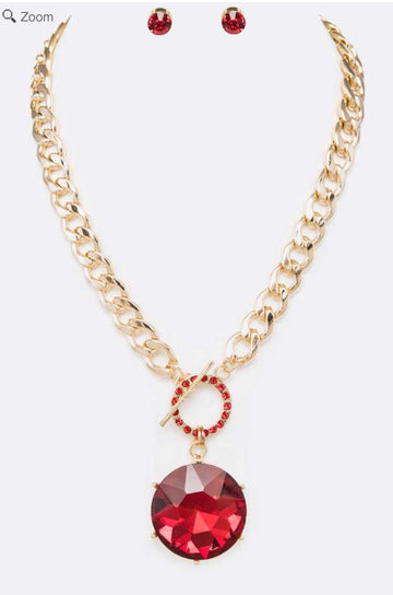 Mirror Mirror Necklace (Red)