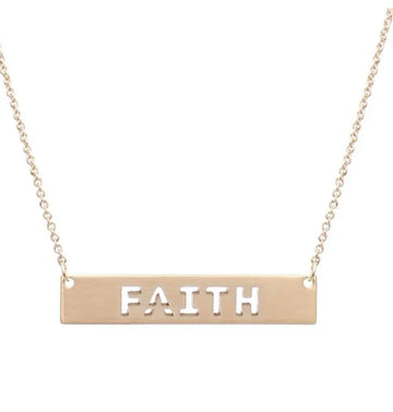 Faith (Bar) Necklace