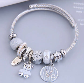 Gray Charm Bracelet