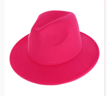 Fuschia Fedora Hat